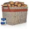 Produktbild: OAKAGE® Holzkorb Kaminholz aus Weide Kaminholzkorb Feuerholzkorb Brennholzkorb