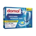 Produktbild: domol Geschirr-Reiniger Tabs Performance 840 g 40 Tabs 12 Funktionen + Glanzkern