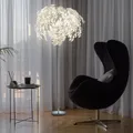 Produktbild: Stehleuchte Standlampe Blätter Designleuchte Blüten weiß chrom 3x E14 H 180 cm