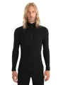 Produktbild: Icebreaker Unterwäsche Thermo-Langarmshirt 175 Everyday Half-Zip - Merinowolle - schwarz Herren, Größe: L