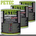 Produktbild: Petec 3x 1000ml Unterbodenschutz Bitumen schwarz Pinseldose Steinschlag Rost PKW