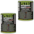 Produktbild: Petec 2x Unterbodenschutz Bitumen Pinseldose Schwarz 1L