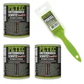 Produktbild: Petec 3x Unterbodenschutz Bitumen Pinseldose Schwarz 1L + Pinsel