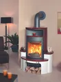 Produktbild: Dauerbrandofen Hark Avenso ECOplus bordeaux-rot raumluftunabhängig 6kW
