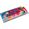 Produktbild: Jofrika 708799 Aqua Easy Creativ 8er Schminkfarben-Set, mehrfarbig, 9-teilig (1 Set)