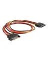 Produktbild: Delock Spannungsversorgungs-Verlängerungskabel 15 PIN SATA Power M W 50 cm (60132)