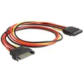 Produktbild: Delock Kabel Power SATA 15 Pin Stecker > SATA 15 Pin B # 60132