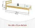 Produktbild: Inter Link Einzelbett JANA 90x200 Natur Massivholz