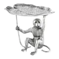 Produktbild: Riess Ambiente Design Beistelltisch Wildlife Monkey - 60cm - Silber Metall - Handmade Wohnzimmertisch