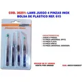 Produktbild: Brüder Mannesmann - M 615 Pinzetten-set 4teilig Hackenspitze, Spitz, Trapez, Flach-rund 110 Mm