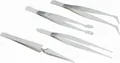 Produktbild: Brüder Mannesmann M 615 Pinzetten-Set 4teilig Hackenspitze, Spitz, Trapez, Flach-rund 110mm