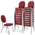 Produktbild: MACOShopde by MACO Möbel Raburg Stapelstuhl 20er Set David - stabil bis 150 kg in ROT, Gewerbequalität + stapelbar für: Konferenz, Seminar, Wartezimmer, Theater, Oper, Schule/Uni & Gastro/Hotel