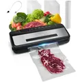 Produktbild: VEVOR Vakuumiergerät, 80 Kpa, 120 W, Lebensmittel-Vakuumierer, 7-in-1-Folienschweißgerät, automatisches Luftversiegelungssystem mit integriertem Cutter, mit 10 Vakuumbeuteln und 1 Beutelrolle