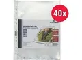 Produktbild: DURABLE Business Prospekthüllen DIN A4 Glasklar Transparent 60 Mikron PP (Polypropylen) Öffnung oben 11 Löcher 2673 40 Stück