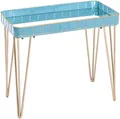 Produktbild: HAKU Beistelltisch Sofatisch, Wohnzimmertisch (1-St), rechteckig - aus Metall Blau B/T/H 60/31/54 cm