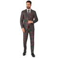 Produktbild: Opposuits Partyanzug Mixed Mesh Kostüm Anzug - für Weihnachten Karneval, It's a mesh: Karierter Anzug im Old English Style grün 54