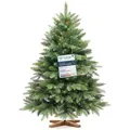 Produktbild: FAIRYTREES Weihnachtsbaum künstlich, Nordmanntanne Premium 120 cm, Naturgetreue Spritzguss Elemente, EU, Künstlicher Weihnachtsbaum mit handgefer... - Grün