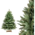 Produktbild: Künstlicher Weihnachtsbaum Nordmanntanne Premium, Mit Braunem Stamm Und Echtholz Baumständer - Fairytrees