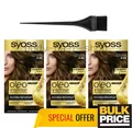 Produktbild: Syoss Oleo 4-60 Gold Brown Ammoniak Free Intense Rich Glossy Haarfarbe 3er Pack