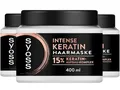 Produktbild: SYOSS Intense Keratin Haarmaske (3x 400 ml), hochwertige Haarkur für schwaches & brüchiges Haar, sorgt mit 15% Keratin-Aufbau-Komplex für stärkeres Haar und weniger Haarbruch
