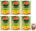 Produktbild: 6x Del Monte Ananas a Fette allo Sciroppo,Geschnittene Ananas in Sirup,Obst in Sirup,570g Dose + Italian Gourmet Polpa di Pomodoro 400g Dose
