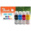 Produktbild: Peach Spar Pack Tintenpatronen kompatibel zu HP GT51, GT52, M0H57AE, M0H54AE, M0H55AE, M0H56A