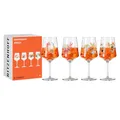 Produktbild: RITZENHOFF 6051004 Aperitifglas 500 ml - 4er Set - Serie Sommerrausch - Motiv Tropen-Pflanzen - Made in Germany, Orange