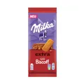 Produktbild: Milka EXTRA Lotus Biscoff Alpenmilch Schokoladentafel Packung 190g
