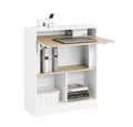 Produktbild: SoBuy Klapptisch FWT104, Schreibtisch mit Klappbarer Arbeitsfläche, Platzsparende, mit Regalböden, Computertisch Schreibtisch Arbeitstisch für Homeoffice