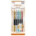 Produktbild: Zebra Gel-Kugelschreiber Sarasa-Clip, 0,5 mm, Deco-Glanz, 5 Farben, Set N JJ15-5C-SH-N