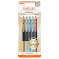 Produktbild: Zebra GelKugelschreiber SarasaClip, 0,5 mm, DecoGlanz, 5 Farben, Set N JJ155CSHN