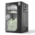 Produktbild: AC Infinity CLOUDLAB 844 – Advance Grow Zelt 120 × 120 × 200 cm, 25 mm Stahlstangen, 2000D Mylar, für Hydroponik und Indoor Growing