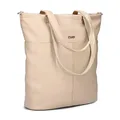 Produktbild: Zwei Damen Shopper Mademoiselle.M M145 große Schultertasche 10 Liter Tote Bag aus wasserabweisendem Kunstleder inkl. zusätzlicher langer Schultergurt als Umhängetasche zu tragen (oat)