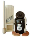 Produktbild: Gärtopf 15 Liter mit großem Krauthobel 65 x 24 cm u. Stampfer, Gabel