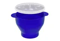 Produktbild: Intirilife Popcornmaschine, Popcorn Maker Silikon Mikrowelle faltbar mit Deckel Blau 24x20x6cm