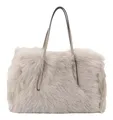 Produktbild: Abro Leder Handtasche Umhängetasche Leather Shearling LH Noelle Handbag Siena beige