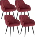 Produktbild: Woltu Esszimmerstuhl (4 St), Sessel mit Armlehne Rückenlehne, mit Samtbezug