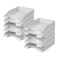 Produktbild: HAN Briefablage KLASSIK, 10 STÜCK Schreibtisch Organizer, Bürobedarf, Ablagefächer, Büromaterial, Briefkorb, Dokumentenablage, bis Format A4/C4, 1027-X-11, lichtgrau