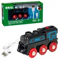 Produktbild: BRIO World - 33599 Akku Lok mit Mini USB - Wiederaufladbare Lokomotive - Batteriebetriebener Spielzeugzug für Kinder ab 3 Jahren