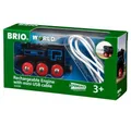 Produktbild: BRIO® Spielzeugeisenbahn-Erweiterung BRIO World Schwarze Akku-Lok mit Micro-USB, Spielfahrzeug (schwarz)