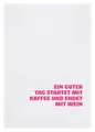 Produktbild: 17,30 Hamburg Geschirrtuch Tag startet mit Kaffee endet mit Wein, Pink, (1-tlg), 50x70cm, Siebdruck