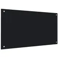 Produktbild: vidaXL Küchenrückwand Schwarz 90x50 cm Hartglas