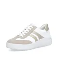 Produktbild: Remonte Damen Low-Top Sneaker D3E00, Frauen Halbschuhe,lose Einlage,Strassenschuhe,Sportschuhe,Freizeitschuhe,Turnschuhe,Weiss Kombi (80),39 EU