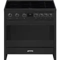 Produktbild: Smeg Kombi Standherd, SMEG B95IMAN9, Induktion, Anthrazit, 90 cm