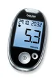 Produktbild: Beurer GL 44 Blutzuckermessgerät mmol/l (Schwarz, Sichere Blutzuckermessung durch breiten Teststreifen und Blutmengenkontrolle, kompatibel mit HealthManager Software bzw. App)