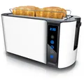 Produktbild: Arendo 4-Scheiben-Langschlitz-Toaster, 1500W, Display, weiß