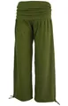 Produktbild: GURU SHOP Goa Psytrance Hose, Sommerhose, Yogahose, Pluderhose - Olivgrün, Damen, Size:L