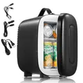 Produktbild: Mini Kühlschrank 5 Liter 12V-220V USB Stromversorgung für Zimmer, Leise, Schwarz