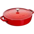 Produktbild: Staub Schmorpfanne Chistera, 28 cm | rund | Gusseisen | Kirsch-Rot (40511-474-0) - Rot