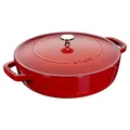Produktbild: STAUB France Bräter Chistera  28 cm 3,7 Liter Gusseisen rund Kirschrot